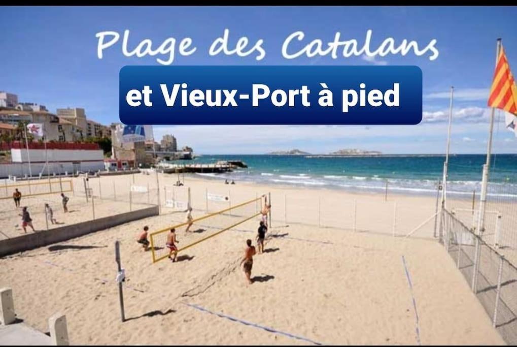 Studio Coin Nuit, Entre Plage Et Centre Marseille Luaran gambar